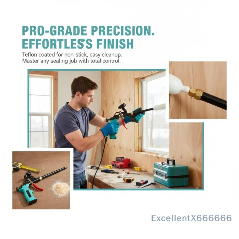 Premium All-Metal PU Foam Sealant Applicator No-Clean Durable Long-Lasting Foam  for Industrial Construction Use