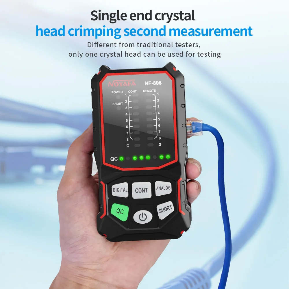 Imagem -03 - Noyafa-rede Cabo Tester Cabo Tracker Display Lcd Poe Tester Suporte Teste de Continuidade Wire Tracer Cat5 Cat6