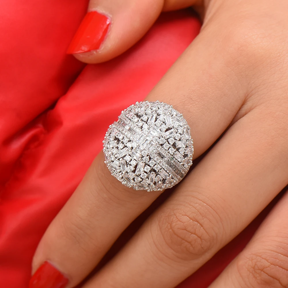 

GODKI BOLD Baguette Cut Rings Engagement Handmade CUBIC ZIRCONIA Rings For Women Fashion Finger Accessories Wedding Band