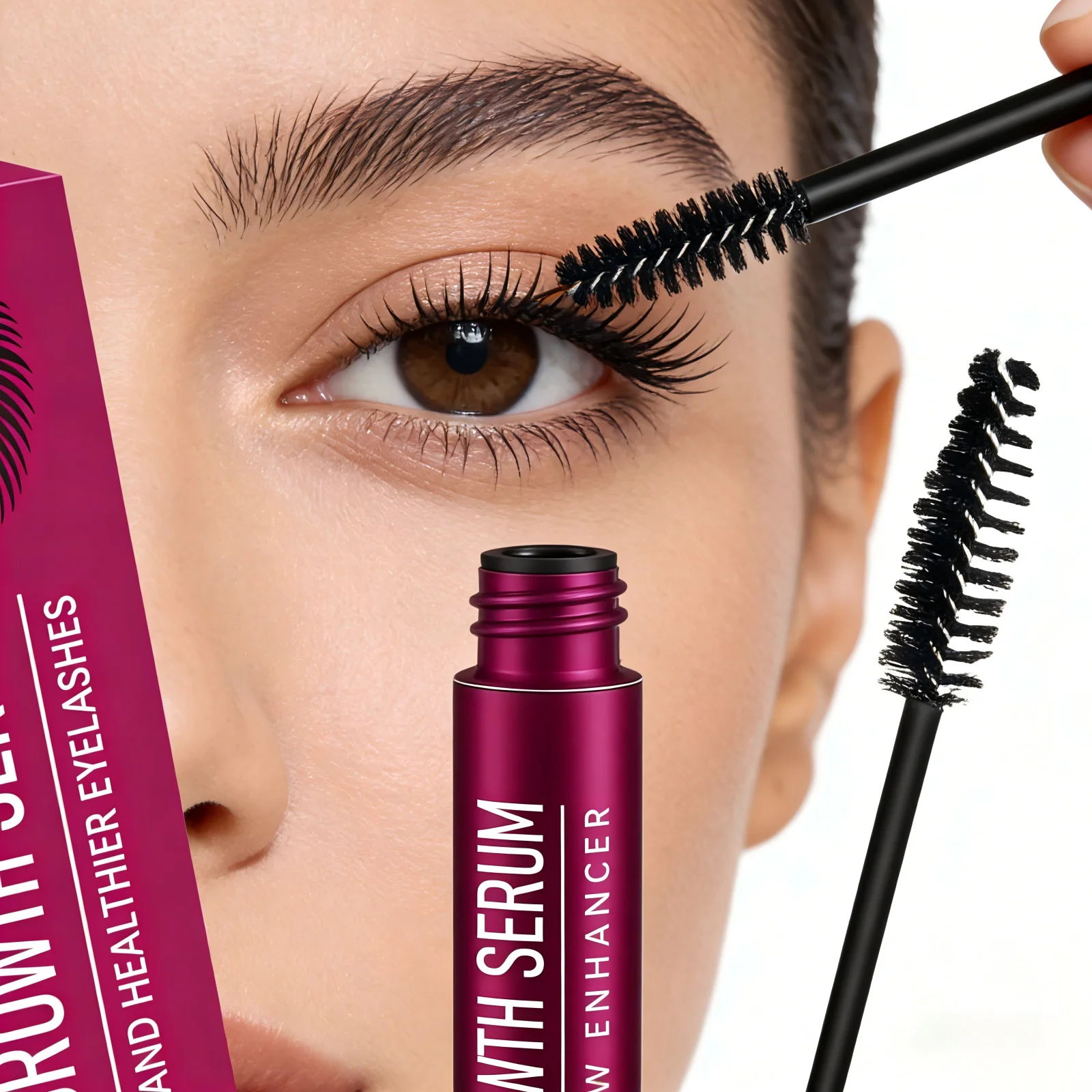 Suero Profesional para el Crecimiento de Pestañas, Fortalecedor Natural de Pestañas, Humectante para Pestañas Más Gruesas, Potenciador de Pestañas, Suero Alargador de Pestañas