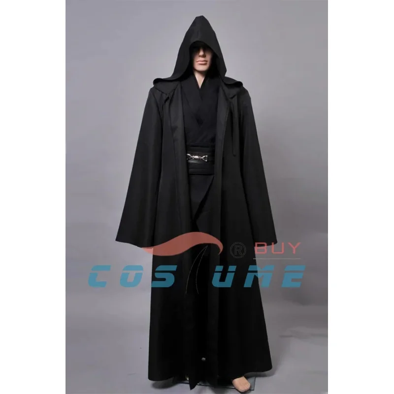 Movie Costume Anakin Cos Skywalker Cosplay Costume Halloween Outfit Black Cloak For Adult Men