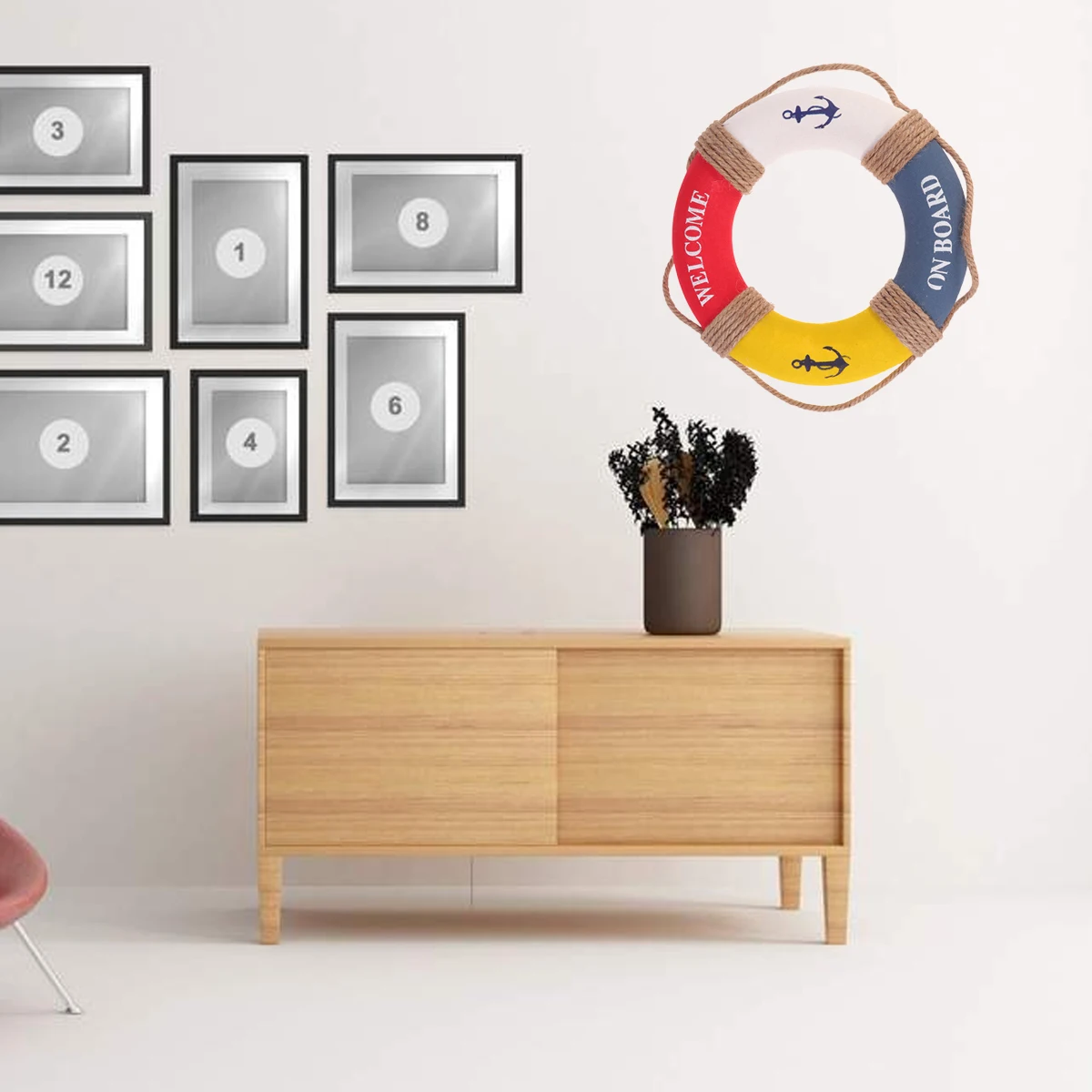 

Lifebuoy Decorations Nautical Theme Party Boating Beach Bathroom Hanging Door Sign Wall