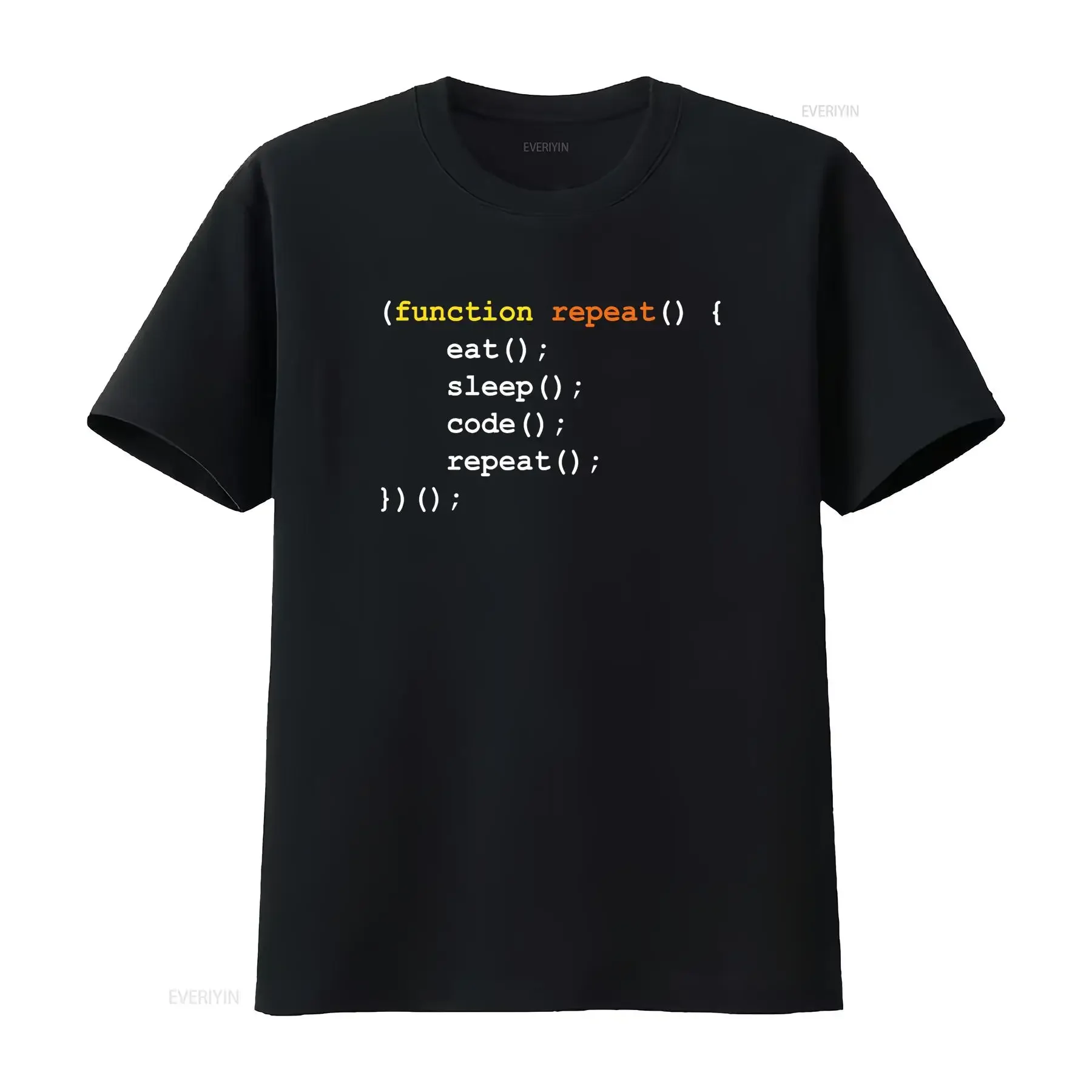 Funny Computer Science Programmer Eat Sleep Code T Shirt vintage Washed streetwear homme Casual Top For Everyday Wear graphic