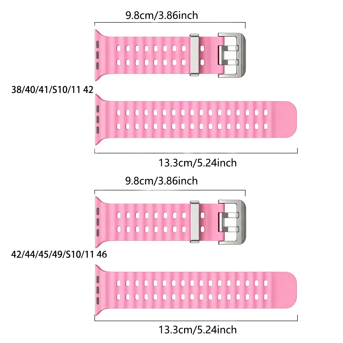 Smartwatch Luminous Silicone Watch Band For Apple Watch Ultra/Series12 11 10 9 8 7 6 5 4 3 2 1/SE 38/40/41/42/44/45/46/49MM