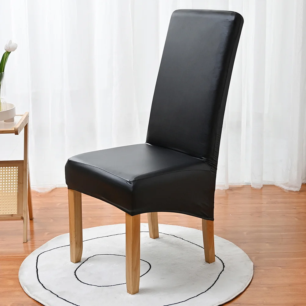 PU Chair Cover Elastic Slipcover Protector for Dining Room Living Room Office Home Waterproof Stretch Chair Sleeve