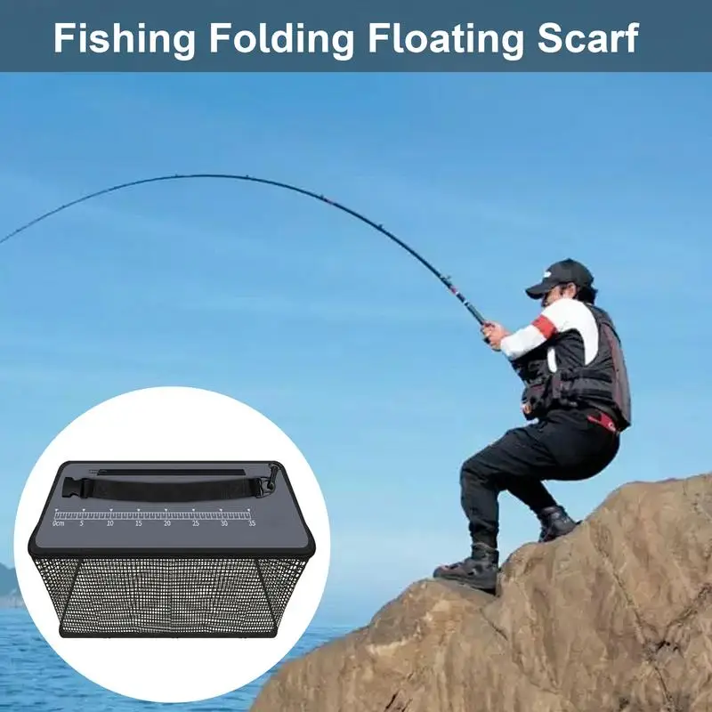 

Floating Fish Basket Portable Fishing Basket Portable & Quick Drying Easy To Apply Square Fish Basket For Rocks And Docks