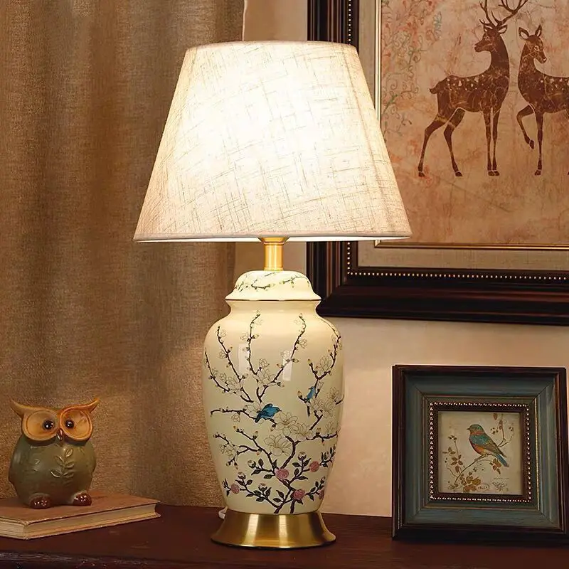 TYLA-Luzes de mesa LED cerâmicas modernas, luminária de mesa de cabeceira para casa, simples e criativa, sala de estar, estudo e quarto