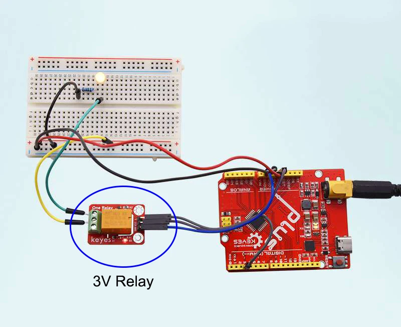 RCmall 3V Relay Module with 2.54mm Pin Headers for Arduino Micro:bit Keyes, High-level Relay Pull-in Signal, 3A/250VAC 3A/30VDC