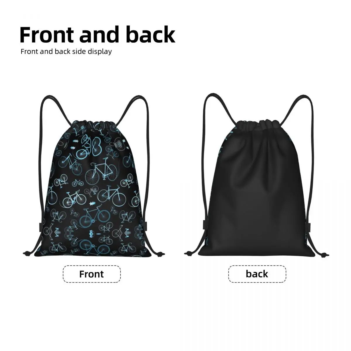 Custom MTB Bicycle Bike Drawstring Bags Women Men Foldable Gym Sports Sackpack Biker Cyclist Shopping Backpacks