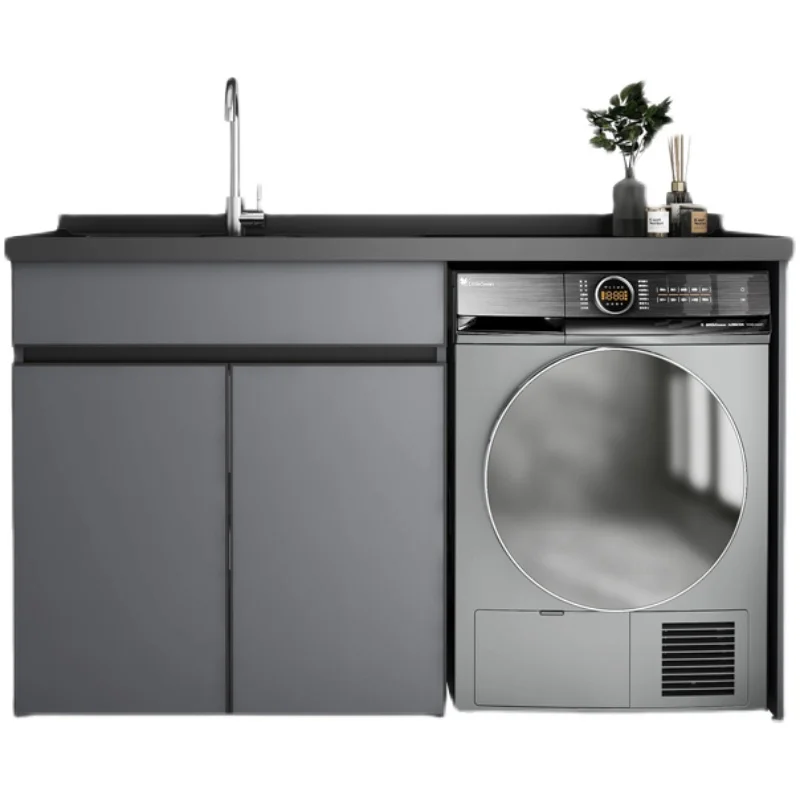 

Space aluminum laundry cabinet integrated basin cabinet balcony washing machine significant other sink sink washboard overall