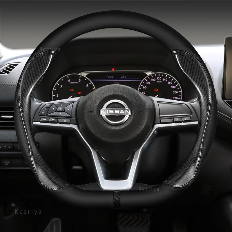 New fashion leather car steering wheel cover For Nissan Kashka J11J10 blade XTrail March Tiida Kick Versa Juke accessories