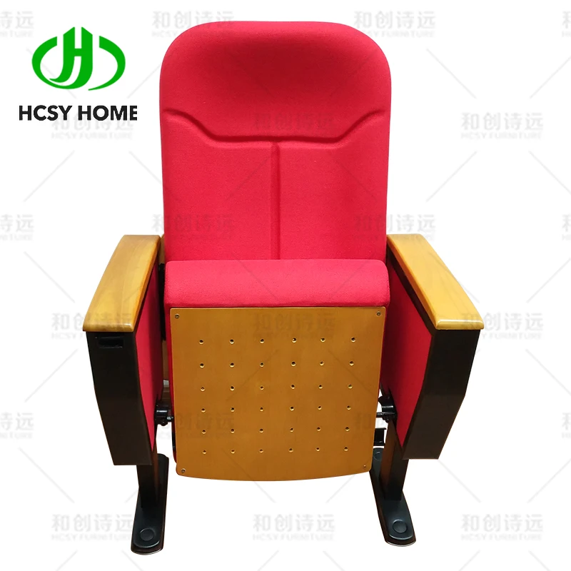 Standard Size Retractable Auditorium Seating Price Padded Church Chairs Cover Fabric