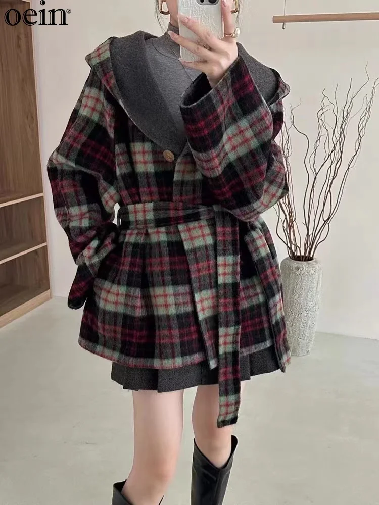 Double Sided Hooded Wool For Women, Made Of Real Silk Alpaca Wool, 2024 Autumn And Winter New Double-sided Woolen Coat