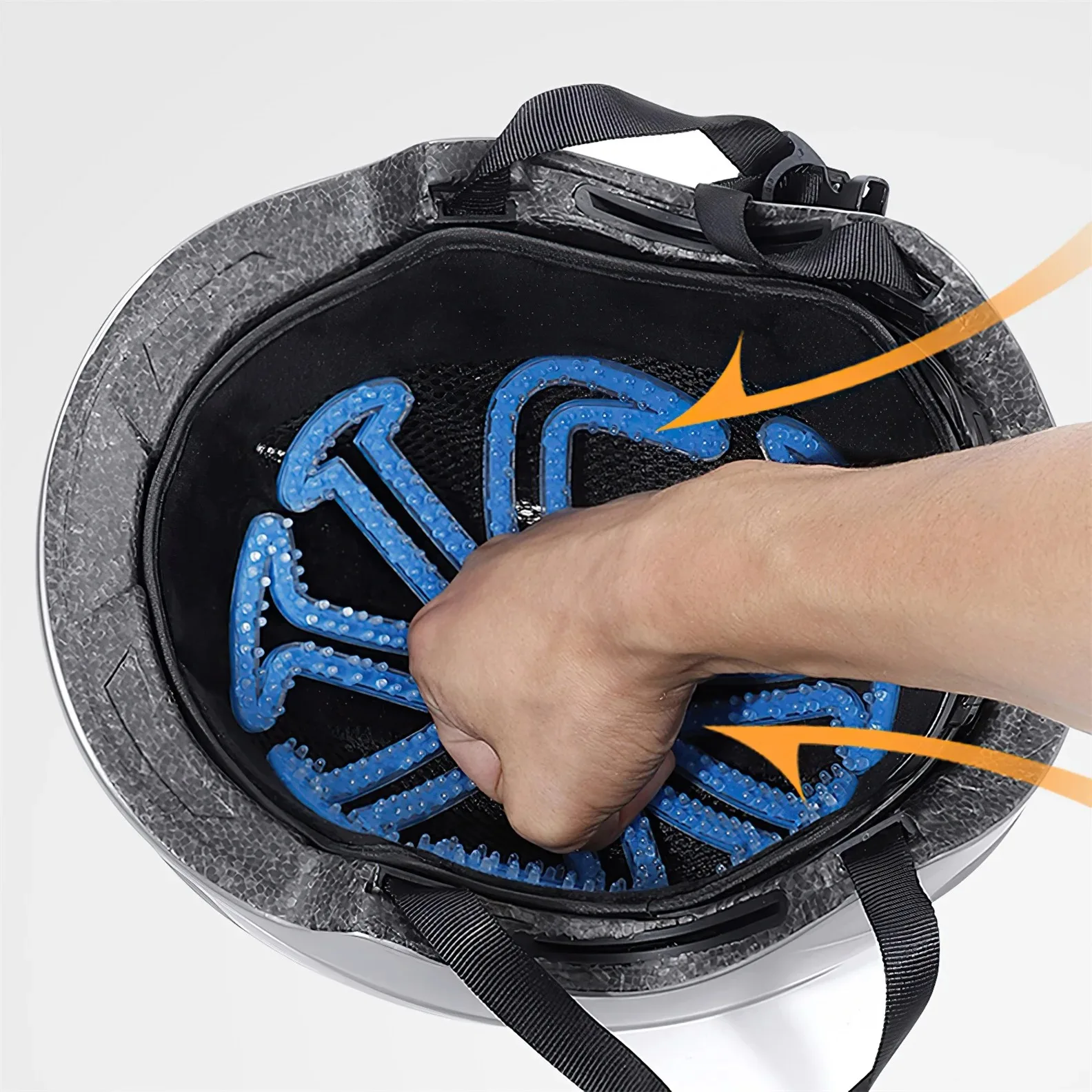 Flexible Motorcycle Helmet Silicone Lining Safety Shockproof Deformation Cycling Vehicle Helmet Lining Well-ventilated 헬멧 내충치