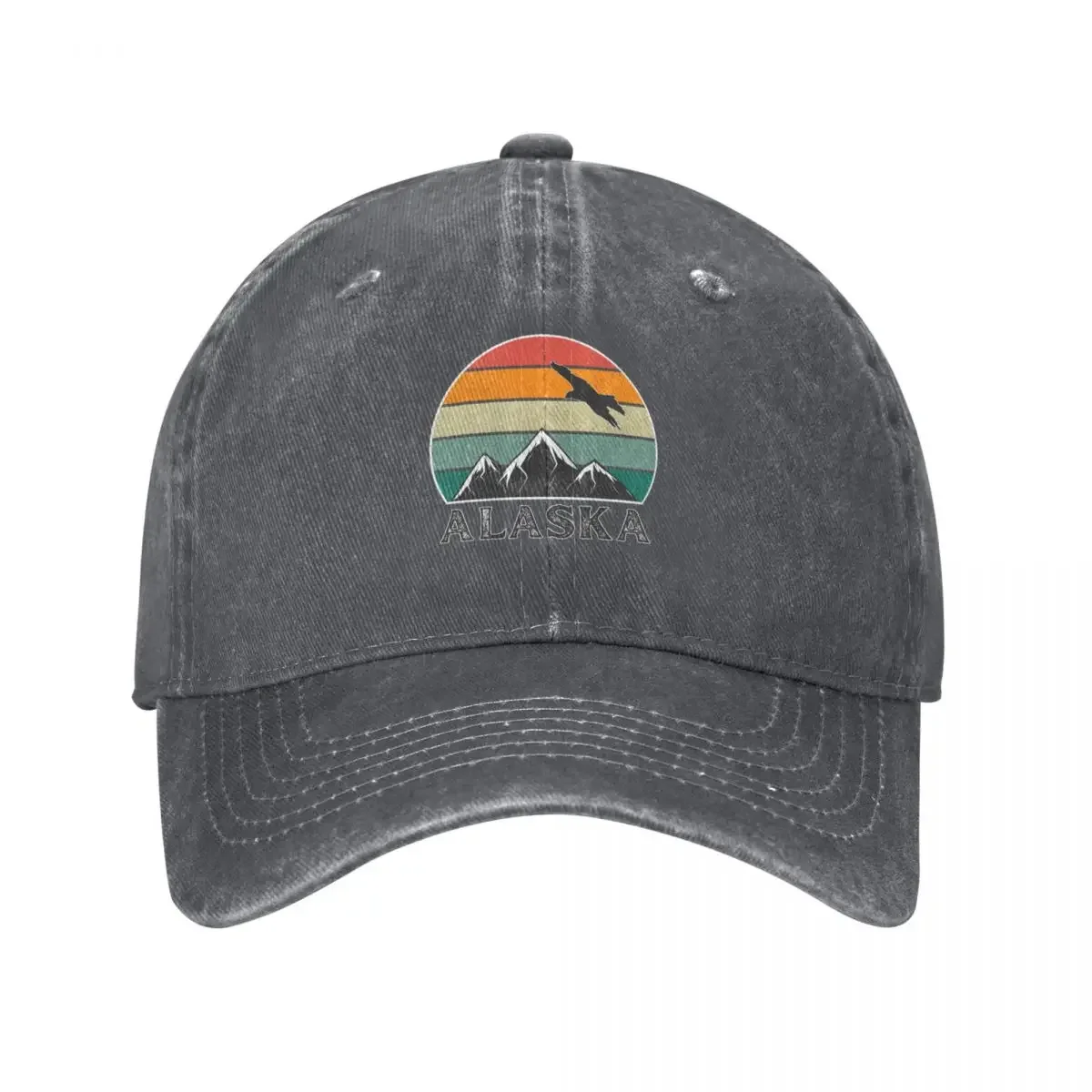 

Retro Vintage Sunset Alaska Baseball Cap Sunhat derby hat Rugby Women Men's