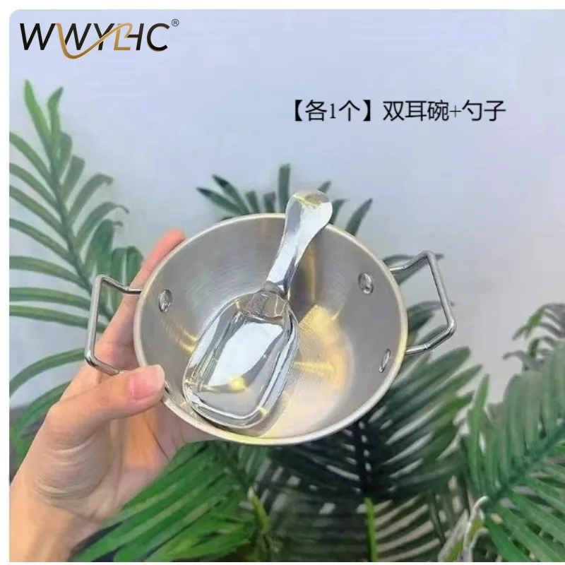 Adequado para 304 café da manhã tigela de aveia salada de frutas iogurte binaural vento de alto valor grande capacidade cereal de leite