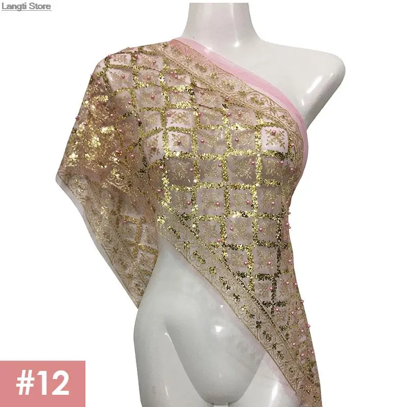 Women Summer Shawl Wrap Glitter Bead Mesh Shirts Southeast Asian Style Party Festival Dai Thai Traditional Thailand Costume