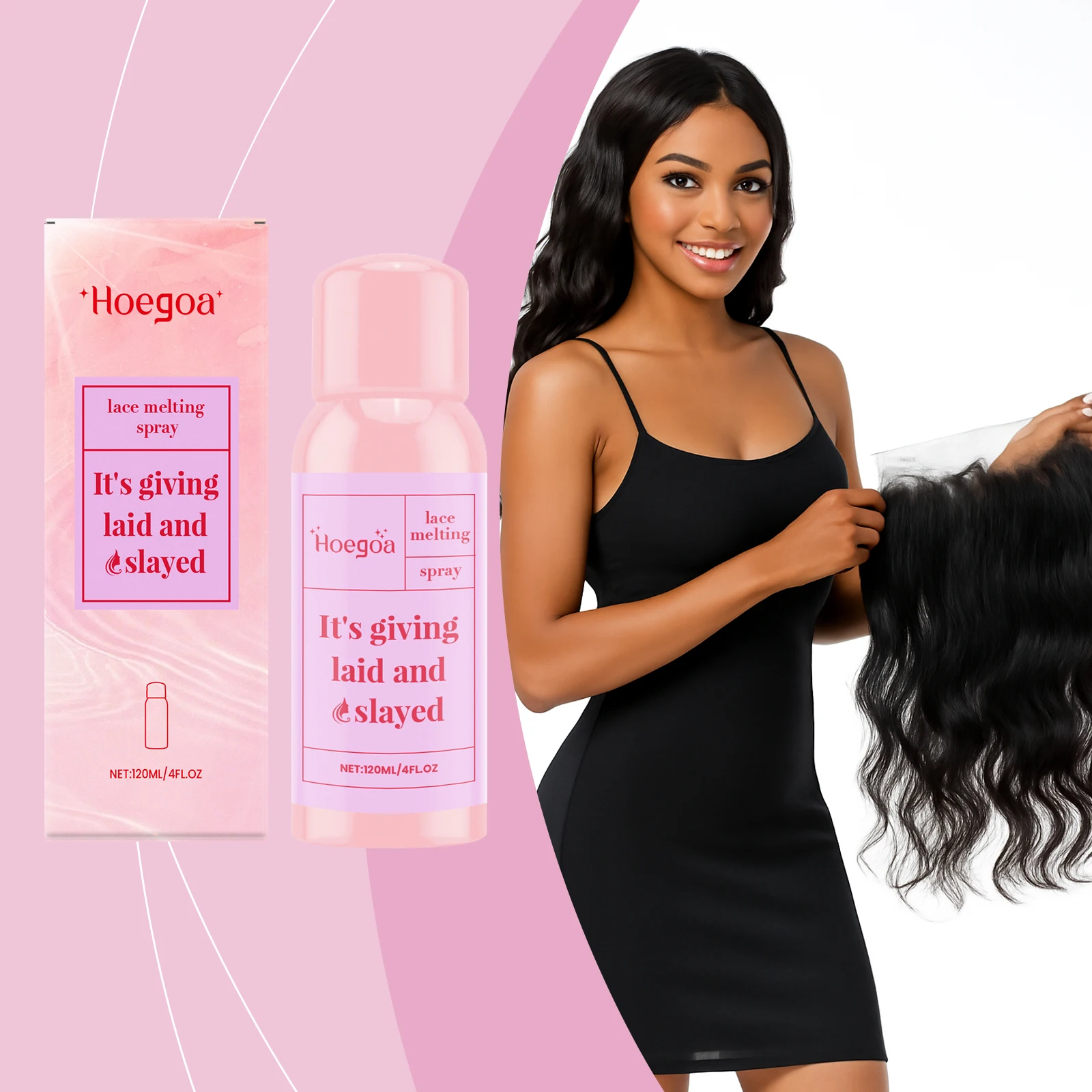 

Wig Adhesive Spray - Lace Wig Invisible Fit Lightweight Fresh Styling Care Spray Quick Setting Daily Use Convenient