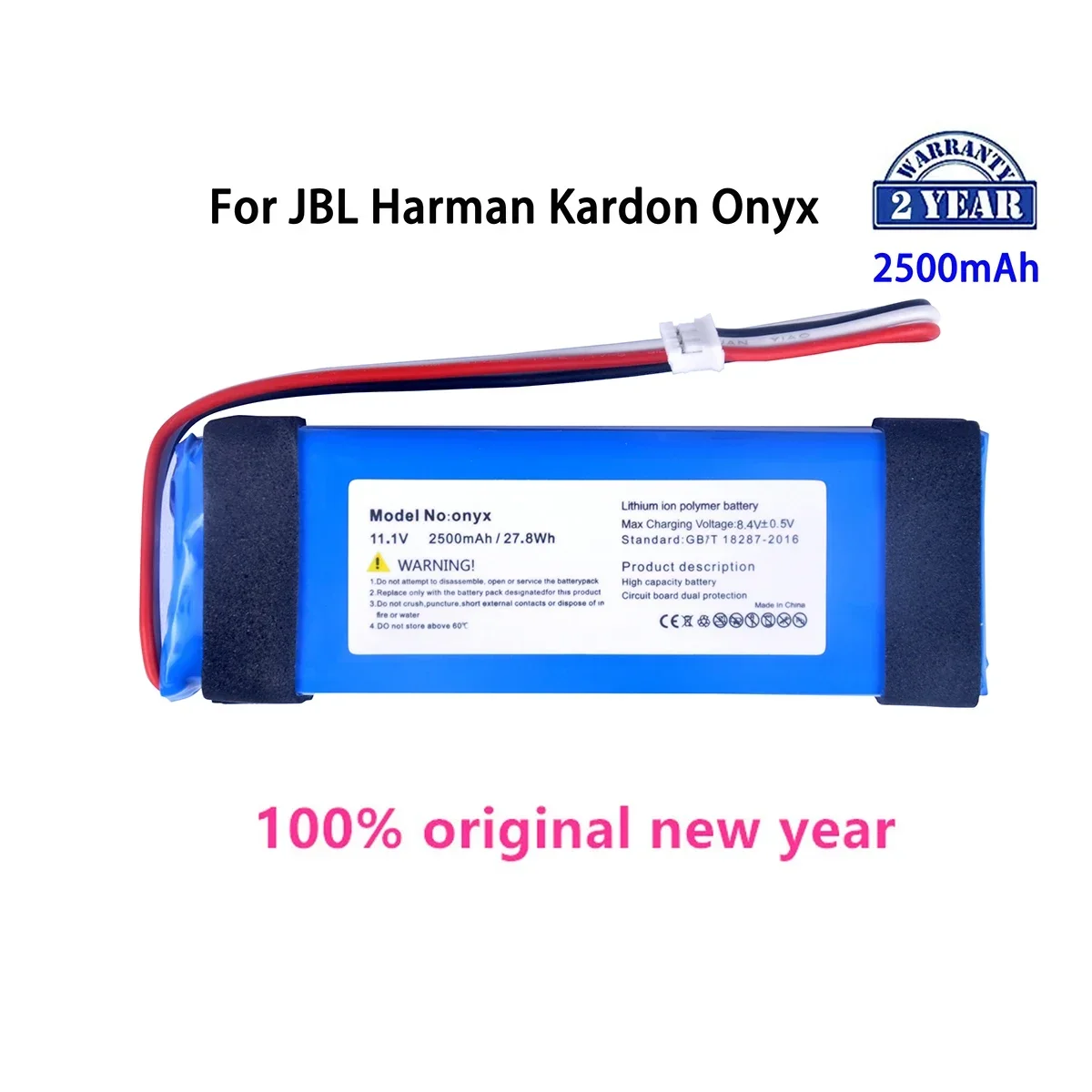 

Original PR-633496 2500mAh Onyx Speaker Replacement Battery For Harman Kardon Onyx Li-polymer Batteries