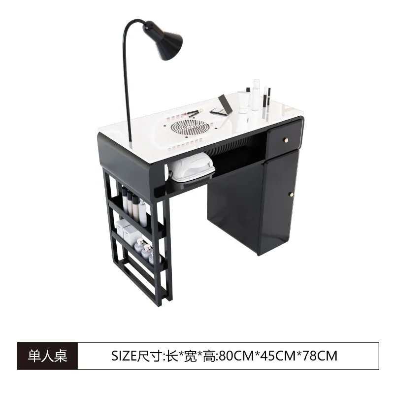 Wide porcelain surface manicure shop girls manicure table, makeup chair multi-functional manicure table and chair set