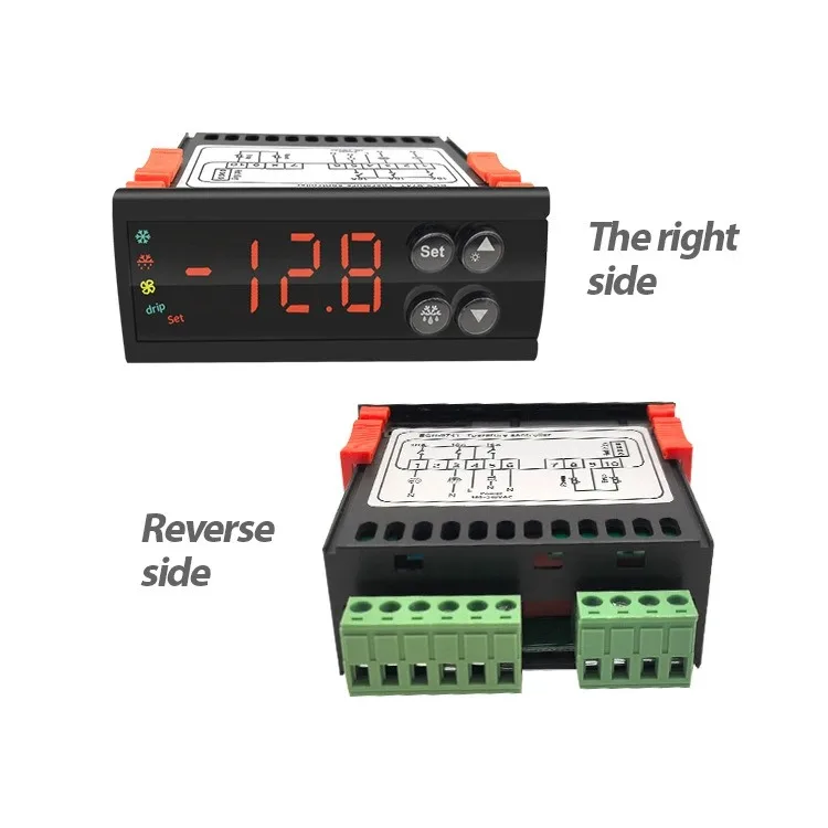 Smart Temperature Controller for Freezers, Refrigerators, and Cold Storage Rooms, LCD Display, IP68, High Temperature Alarm