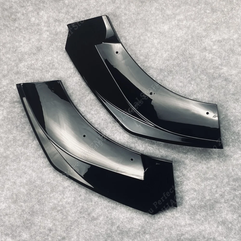 Front Spoiler Lip For Mercedes-Benz C Class W204 S204 Facelift 2011-2014 AMG Line Sport Car Gloss Black/Carbon Look ABS Plastic