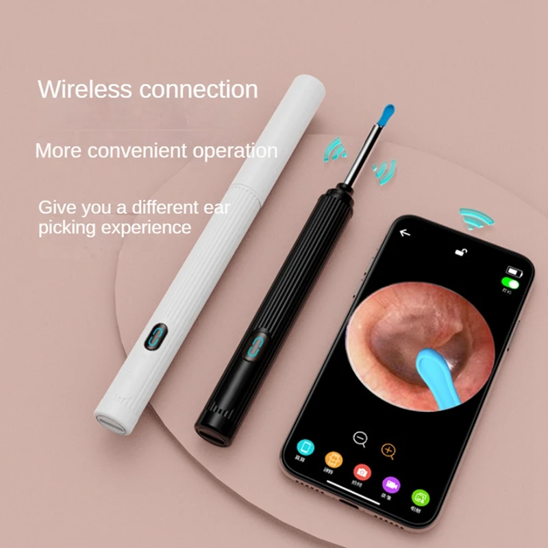 Wireless Smart Visual Ear Picker Otoscope Earwax Removal Tool With Camera Ear Endoscope Kit For Children Ear Cleaning-A