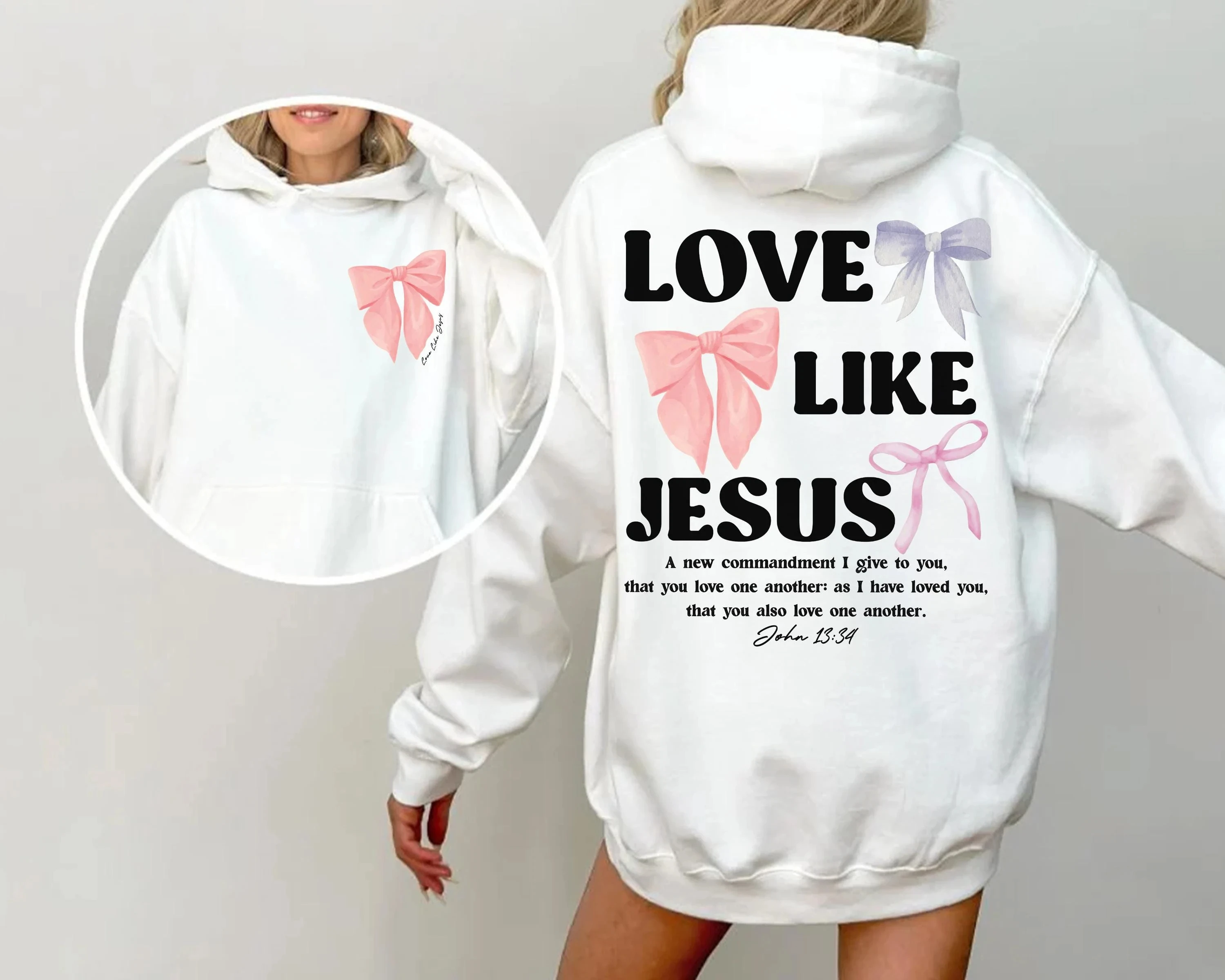 

Love Like Jesus Hoodie Men's and Women's Long Sleeve Sweatshirt Pullover Y2k Tops Fashion Casual Autumn and Winter Clothing