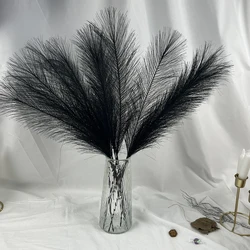 7pcs Fluffy Pampas Grass Boho Decor Flower Fake Plant Reed Simulated Wedding Party Home Decoration Artificial Flowers