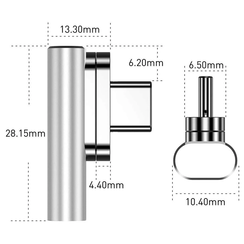 (신규) 20핀 마그네틱 USB C 어댑터 유형 C 커넥터 USB PD 100W 유형 C 장치용 빠른 충전 10Gbp/S 데이터