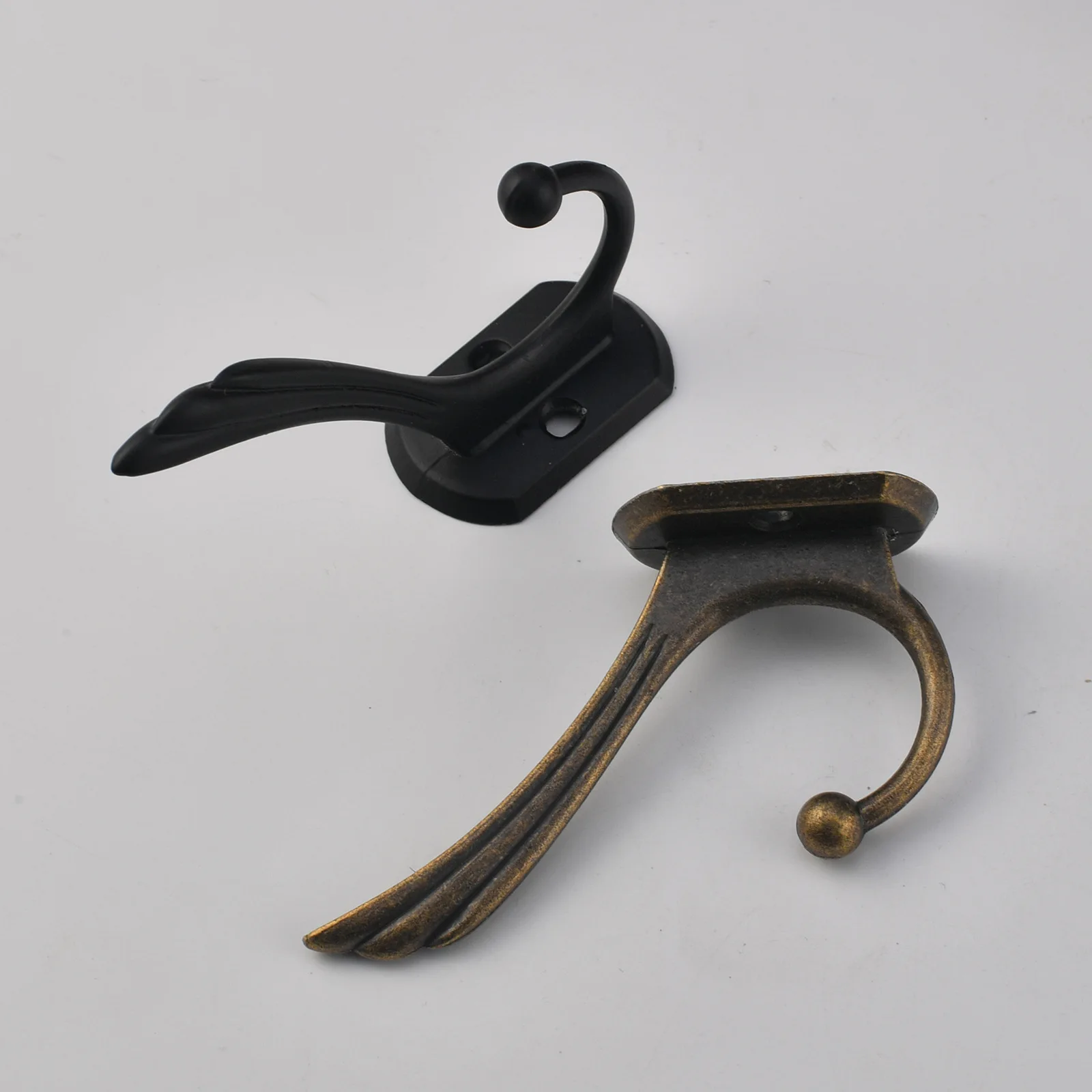 Amazon zinc alloy double hook coat hook, wall-mounted creative bathroom metal door