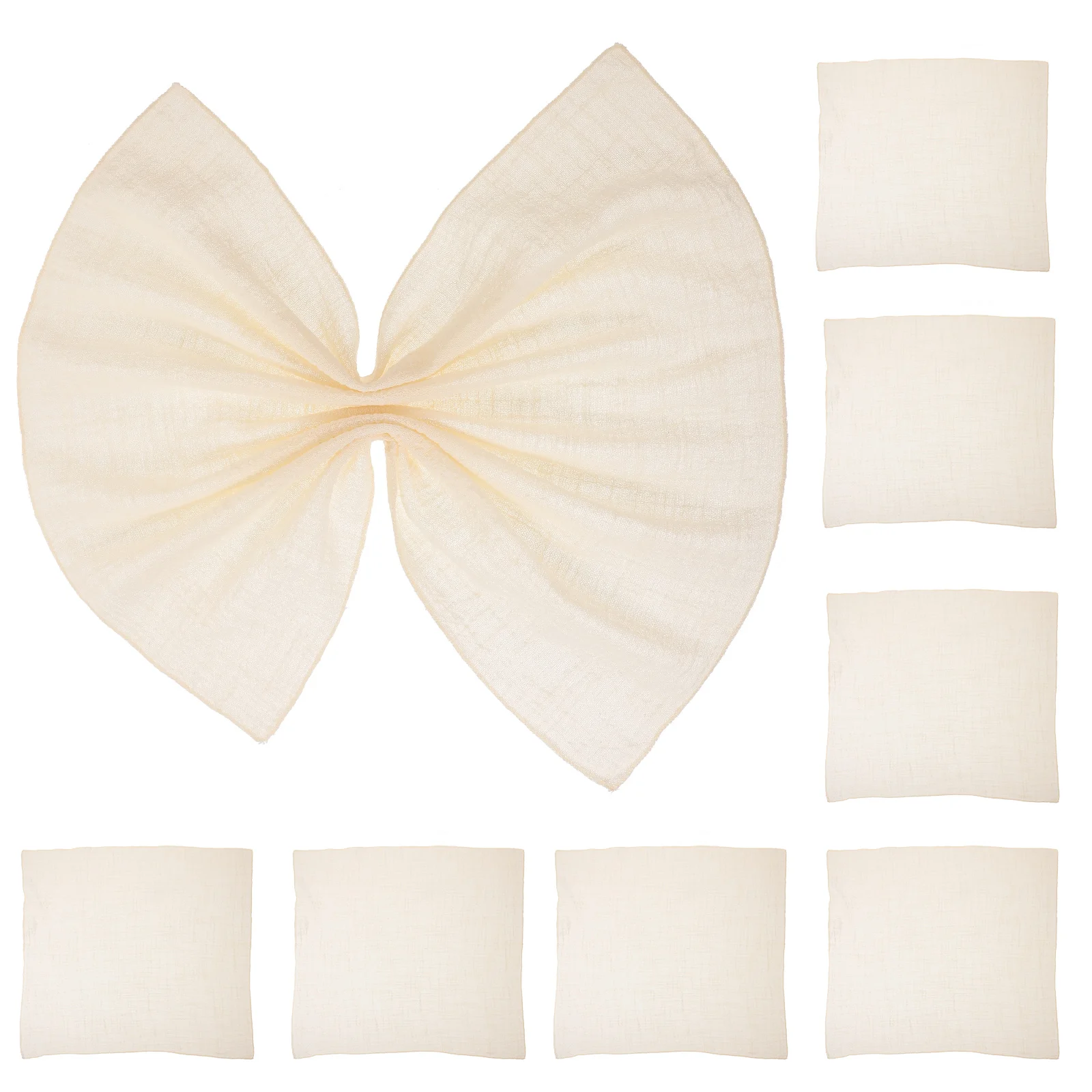 

10Pcs Dinner Cloth Napkins Cotton Linen Soft Comfortable Washable Reusable Party Wedding Table Napkins Dinner Cloth