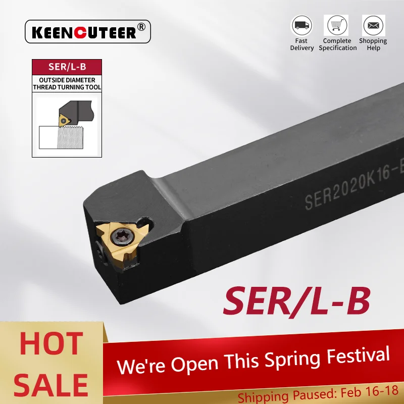 

SER/L-B SER1212/1616/2020/2525 инструмент для наружной резьбы токарный станок с ЧПУ обрабатывающий режущий станок держатель резьбового инструмента