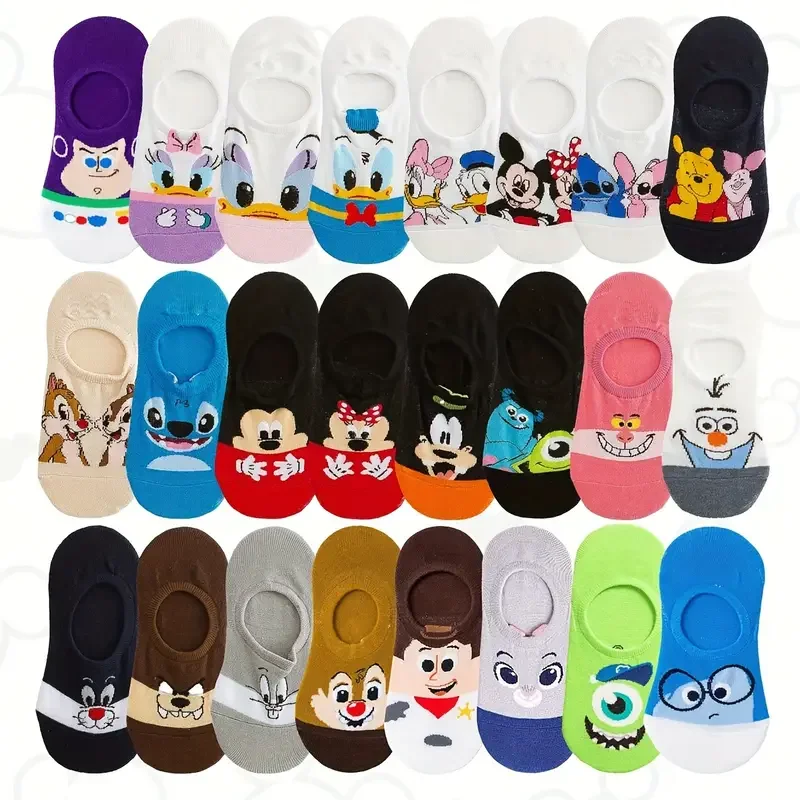 

12 Pairs of Random Summer Comfortable and Breathable Women's Short Socks With Various Choices Cartoon Pattern Women's Boat Socks