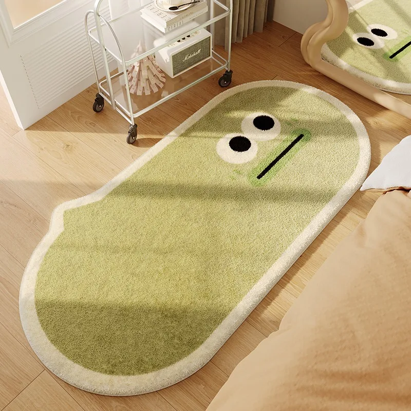 Creative Funny Bedroom Bedside Carpets Cartoon Long Strip Decorative Rug Comfortable Soft Indoor Home Carpet Cute Plush Foot Mat