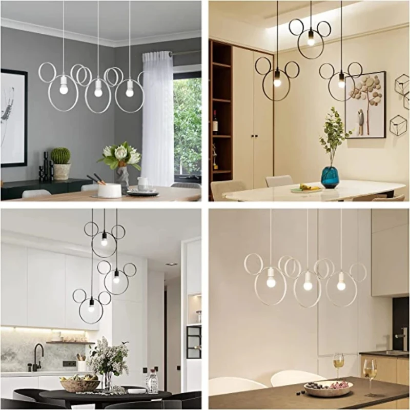 SANDYHA Modern Led Pendant Lights for Living Dining Room Loft Bedroom Kitchen Home Decor E27 Hanging Lamp Suspension Luminaire