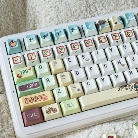 Pixel Style Keycap Set 137 tangenter PBT Anpassad Stardew Valley-tangentbordslock EOA/Cherry Profile Gaming Keycap för mekaniskt tangentbord 12 best sales Stardew Valley brädspel - №9