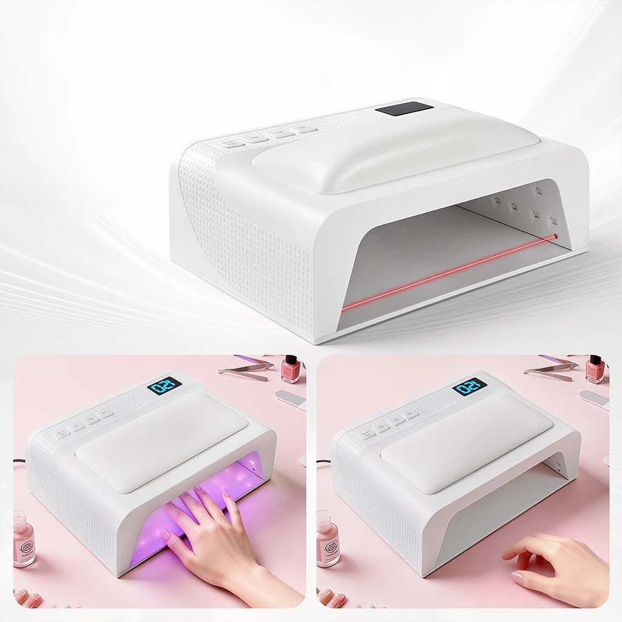 Professionale per due mani che polimerizza l'asciugatrice per unghie, macchina per manicure, pedicure, lampada UV LED per unghie