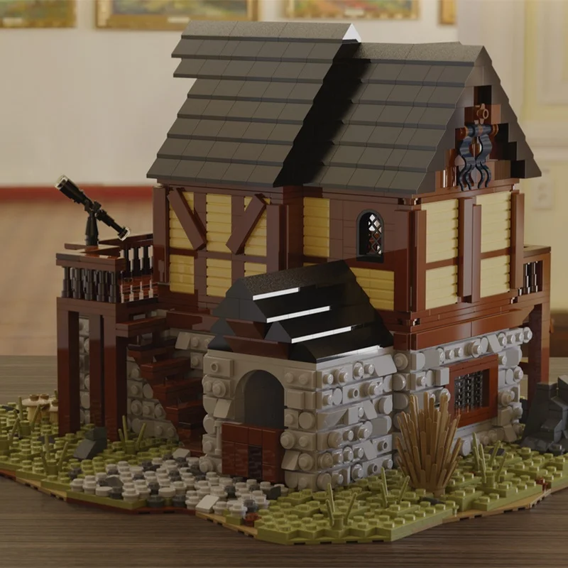 2963개 MOC 중세 주택 2 인너 PDF 성 모델 블록 건축 크리스마스 선물 DIY 창의적 아이디어 장난감 브릭