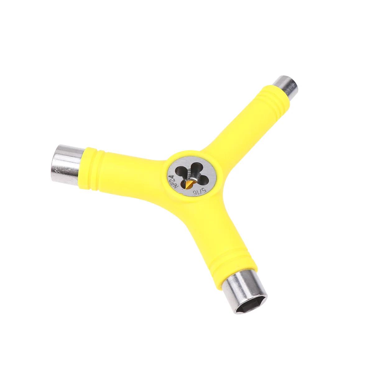 

All in 1 Skateboard Tool Metal Y Shaped Repair Tool for Skateboards Longboards Mini Skateboards Cruisers Yellow
