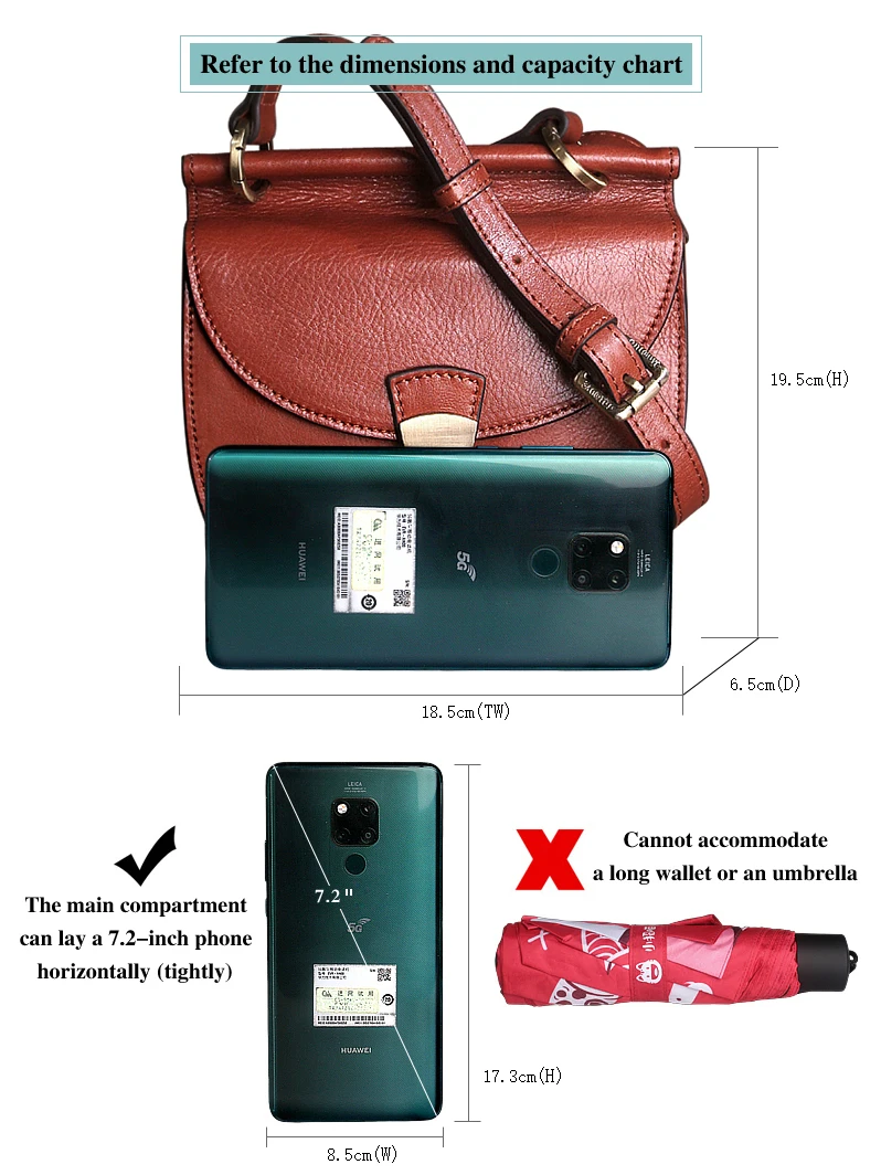 LEFT&NORTH Small bags for women trend 100% Genuine leather Vintage Saddle Crossbody bag Cell phone bag Aesthetic Original brand