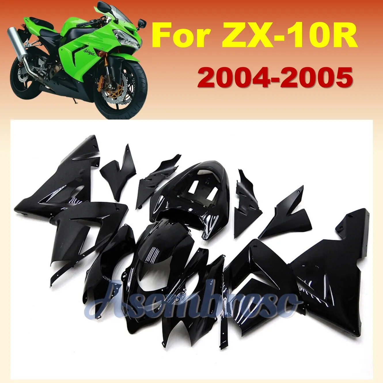 Gloss Black Injection Molding Body Housing for Ninja ZX10R 2004 2005 ZX 10R zx-10r Motorcycle Accessories Fairing kit