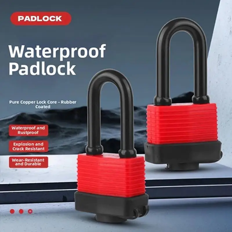Keyed Lock Heavy Duty Waterproof 40mm Laminated Steel Padlock for Outdoor Garage Shed Toolbox Garden Security