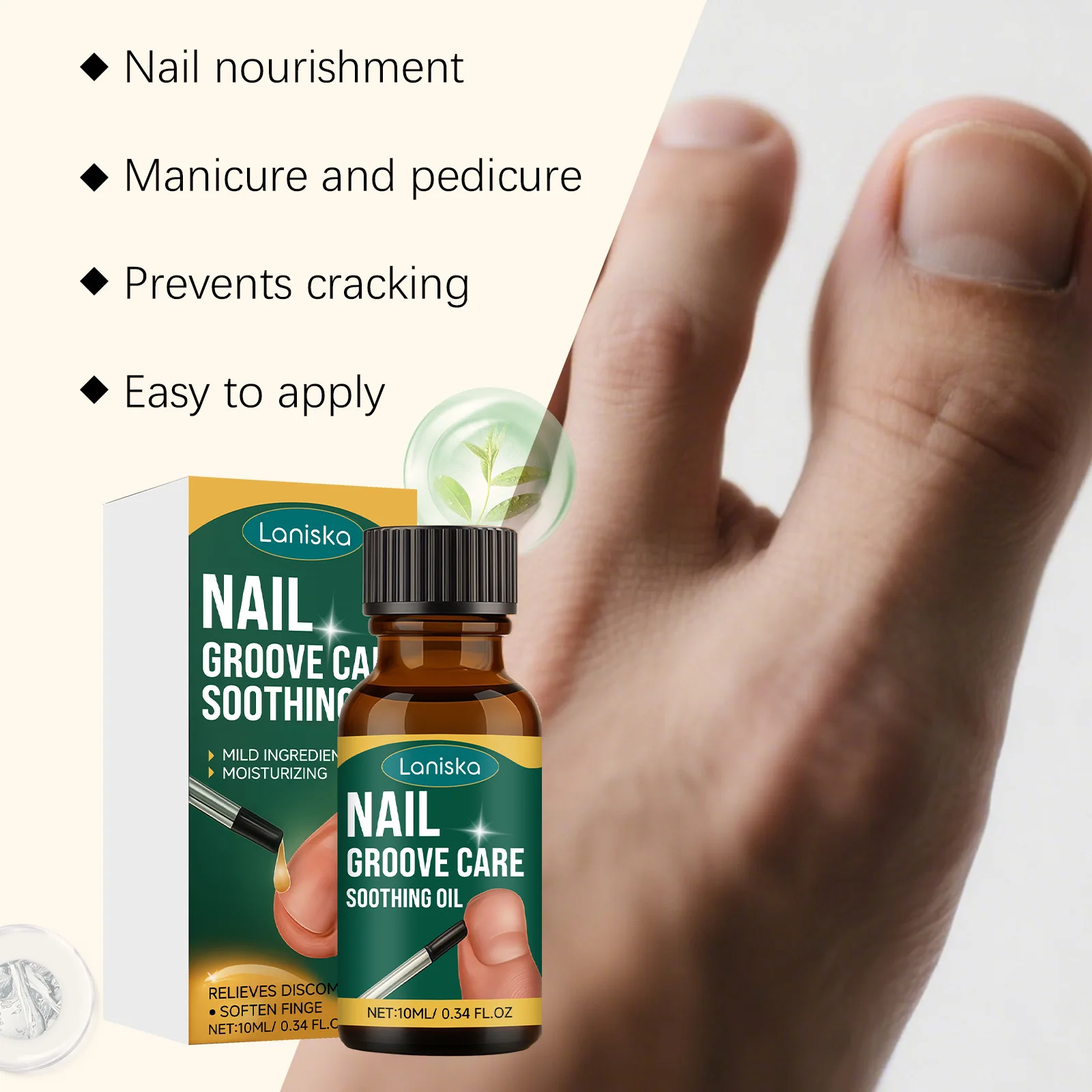 10ML Nail Groove Care Soothing Oil Nail Cuticle Nutrient Oil Nourishes Repairs Damaged Nails Moisturizing Strengthens Brightens