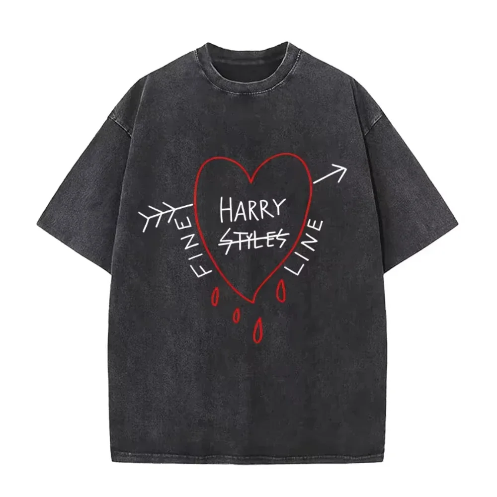 Harry Styles "Together" Tour 2026 Vintage Washed T-Shirt Men Women Pop Music Fashion Oversized Cotton Graphic TShirts Streetwear image 3