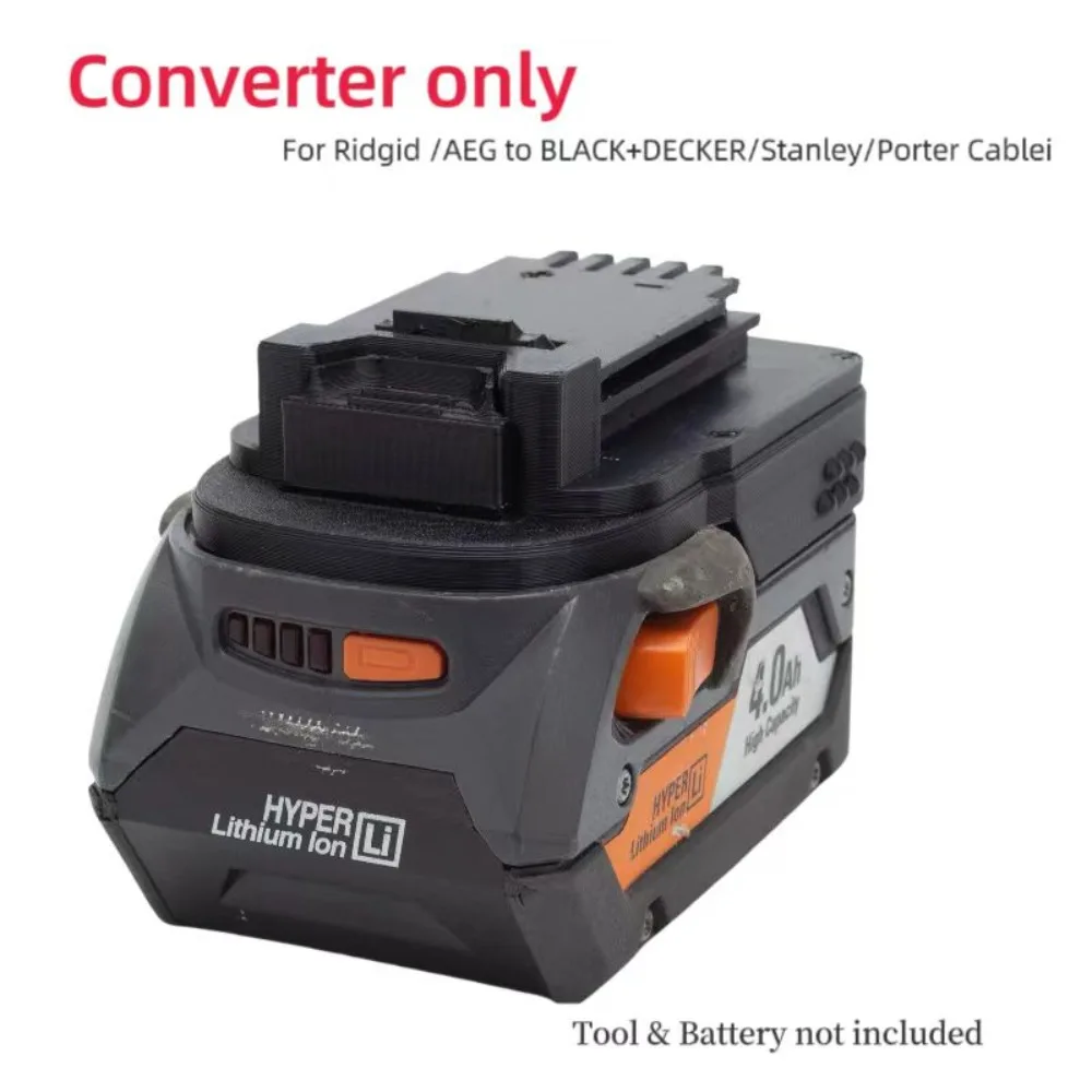 

For Ridgid / AEG 18V Adapter Converter To For BLACK+DECKER/Stanley/Porter Cablei Tools