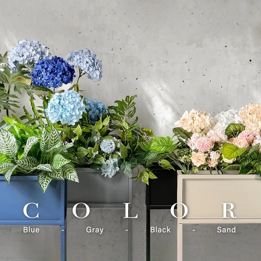 Прочная высокая прямоугольная приподнятая садовая кровать для уличных трав и цветов - приподнятый ящик для цветов для прочного садоводства