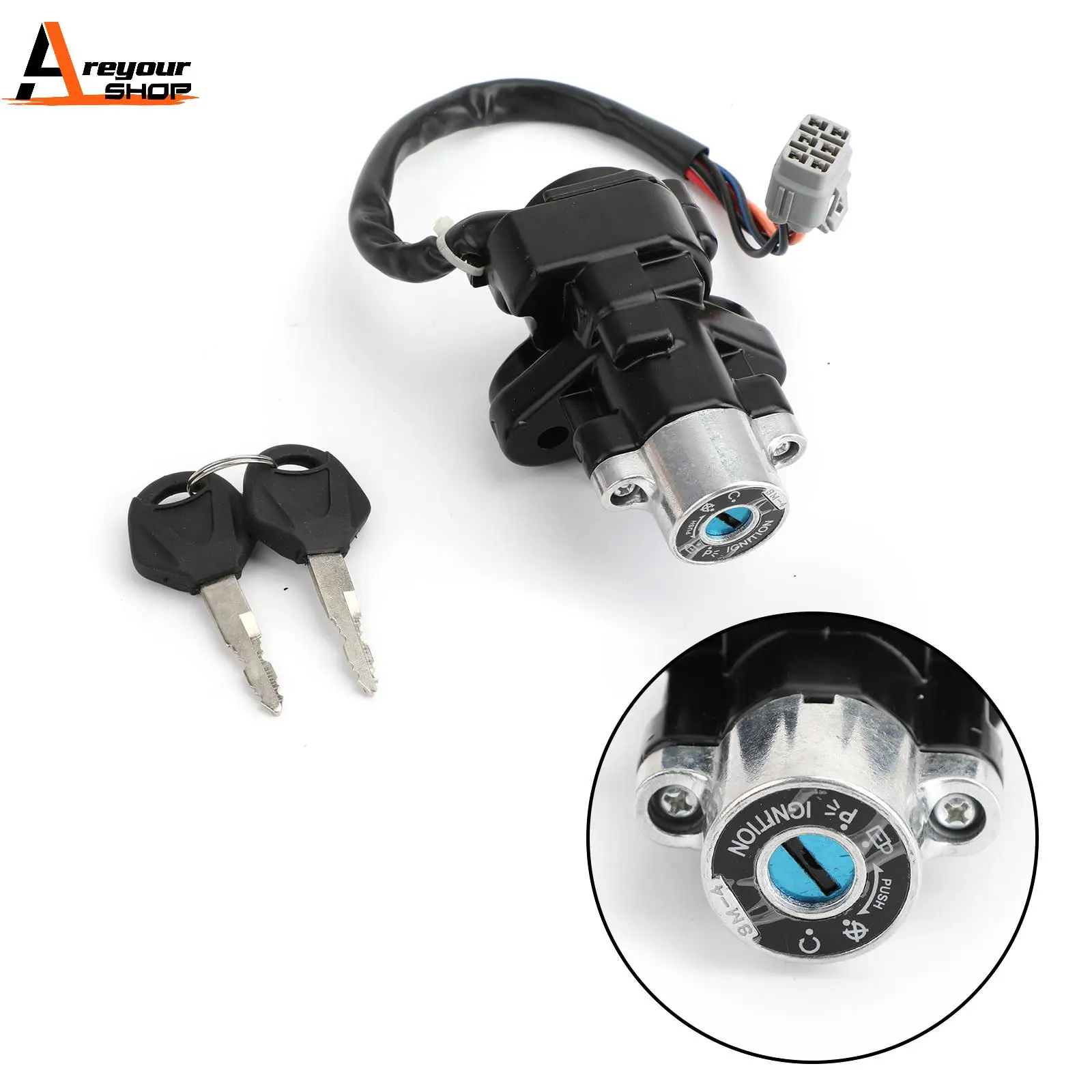 

Areyourshop For Suzuki DL1000 DL650 V-Strom 02-12 GSF650/S Bandit GSF1200 GSF1250 GSX650F Ignition Switch Lock & Keys