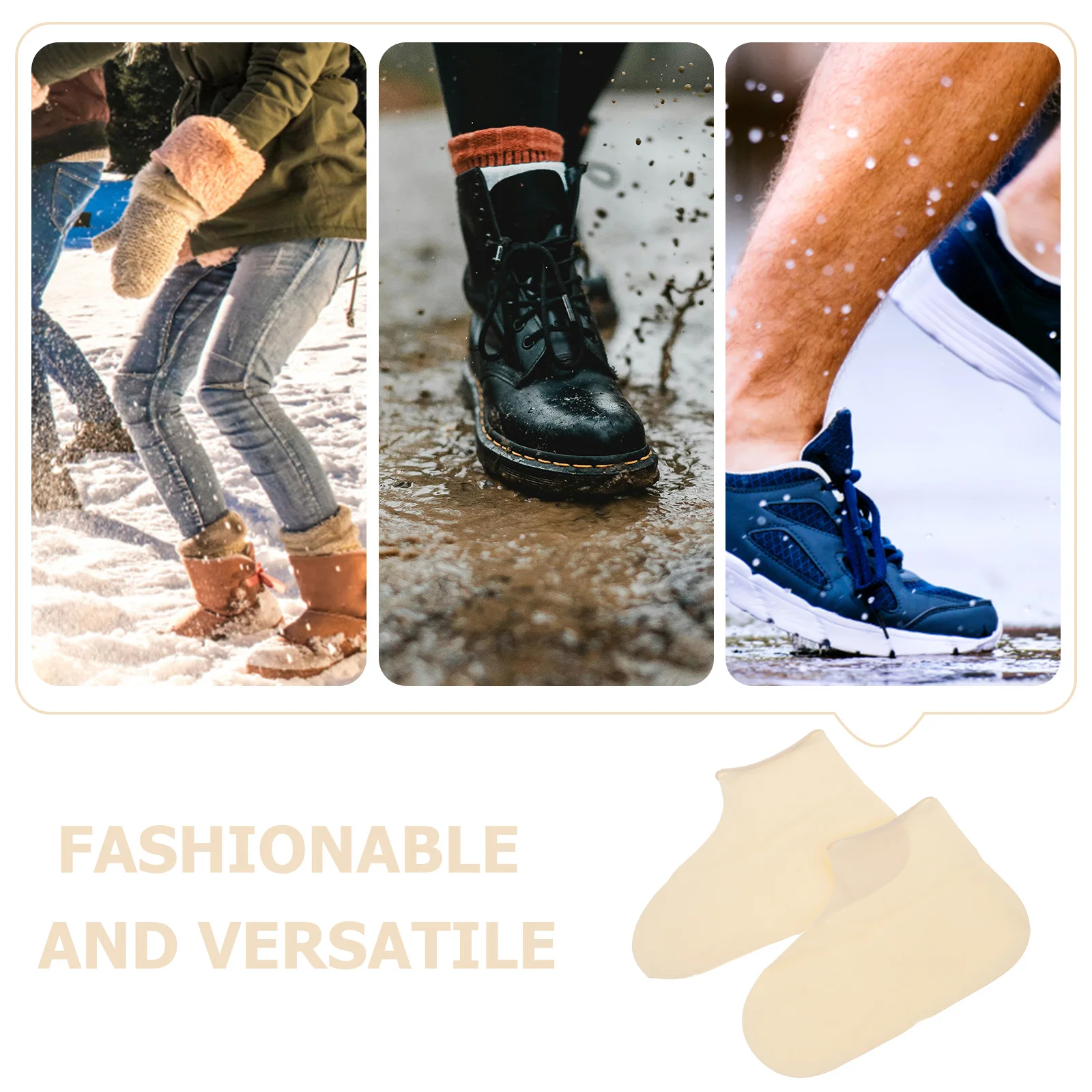 

Reusable Waterproof Shoe Cover Adult Rain Protector Lightweight Foldable Storage Outdoor Sports Men Women Shoes Accessory Boot
