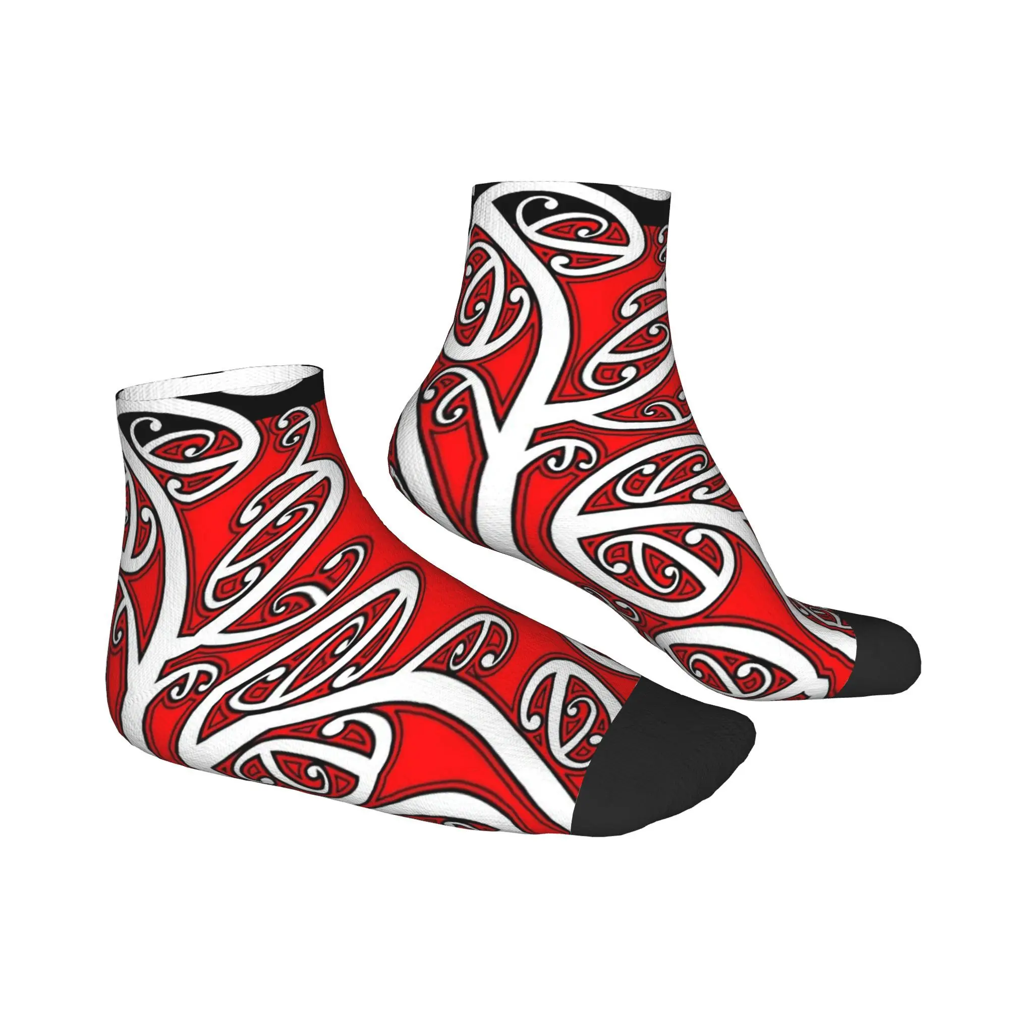 All Seasons Maori Pattern All Blacks New Zealand Rugby Christmas Socks Sport Tube Socks Soft Funny Stockings for Men Women